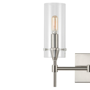 Cato Bohemian Farmhouse Iron/Glass LED Vanity